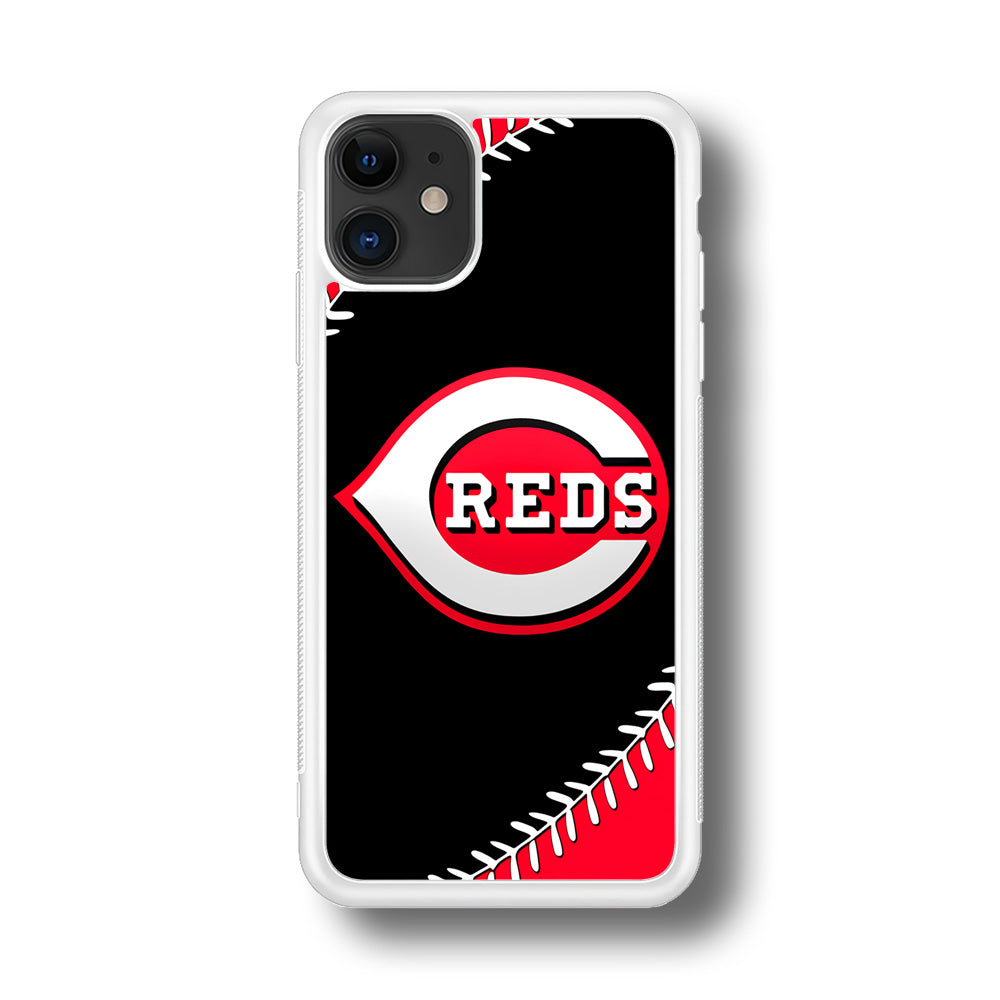Baseball Cincinnati Reds MLB 002 iPhone 11 Case-Phone Case-Rubber White (2D Case)-Altracase