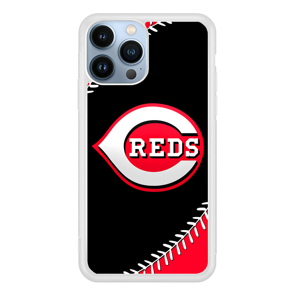 Baseball Cincinnati Reds MLB 002 iPhone 15 Pro Case-Phone Case-Rubber White (2D Case)-Altracase