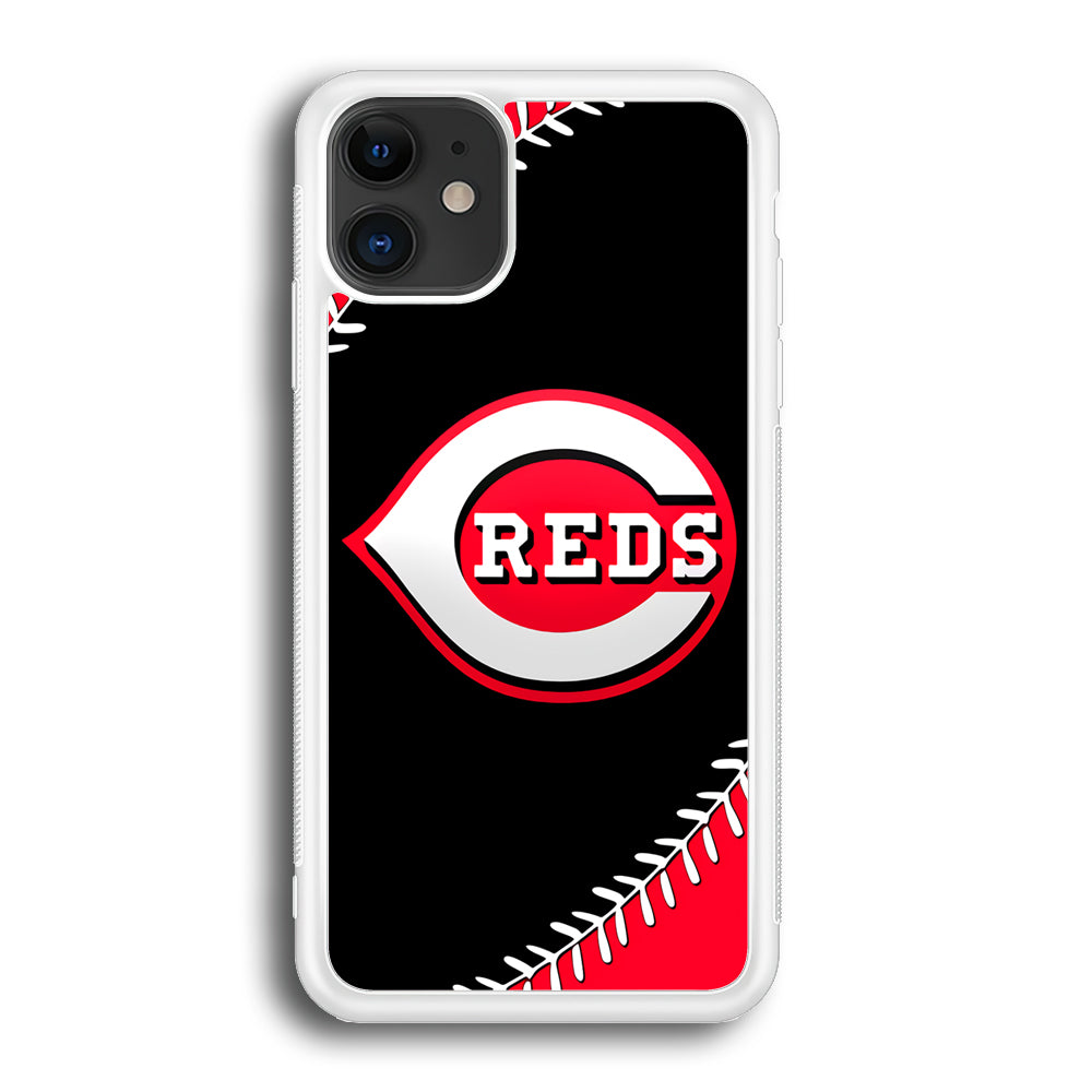 Baseball Cincinnati Reds MLB 002 iPhone 12 Case-Phone Case-Rubber White (2D Case)-Altracase