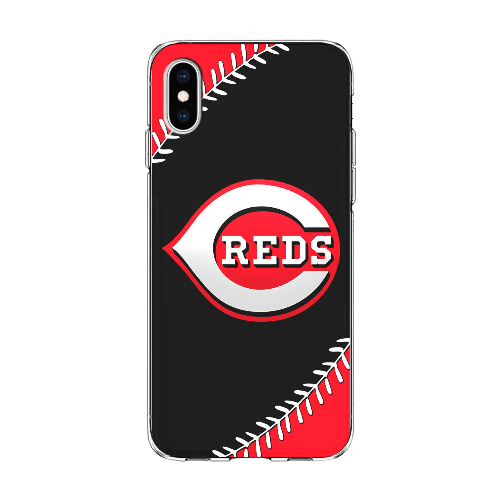 Baseball Cincinnati Reds MLB 002 iPhone Xs Case-Phone Case-Clear Soft Case-Altracase