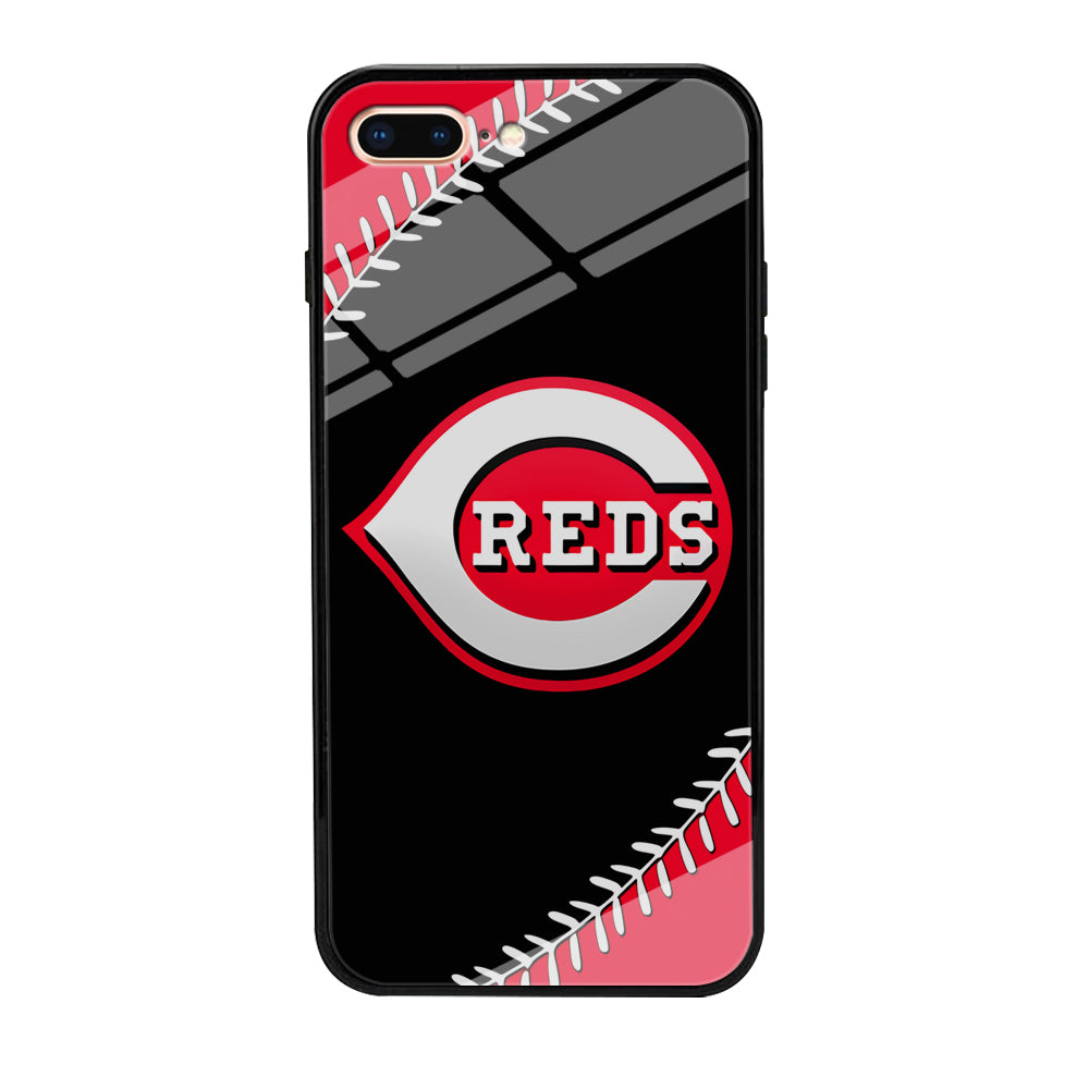 Baseball Cincinnati Reds MLB 002 iPhone 8 Plus Case-Phone Case-Tempered Glass Case-Altracase