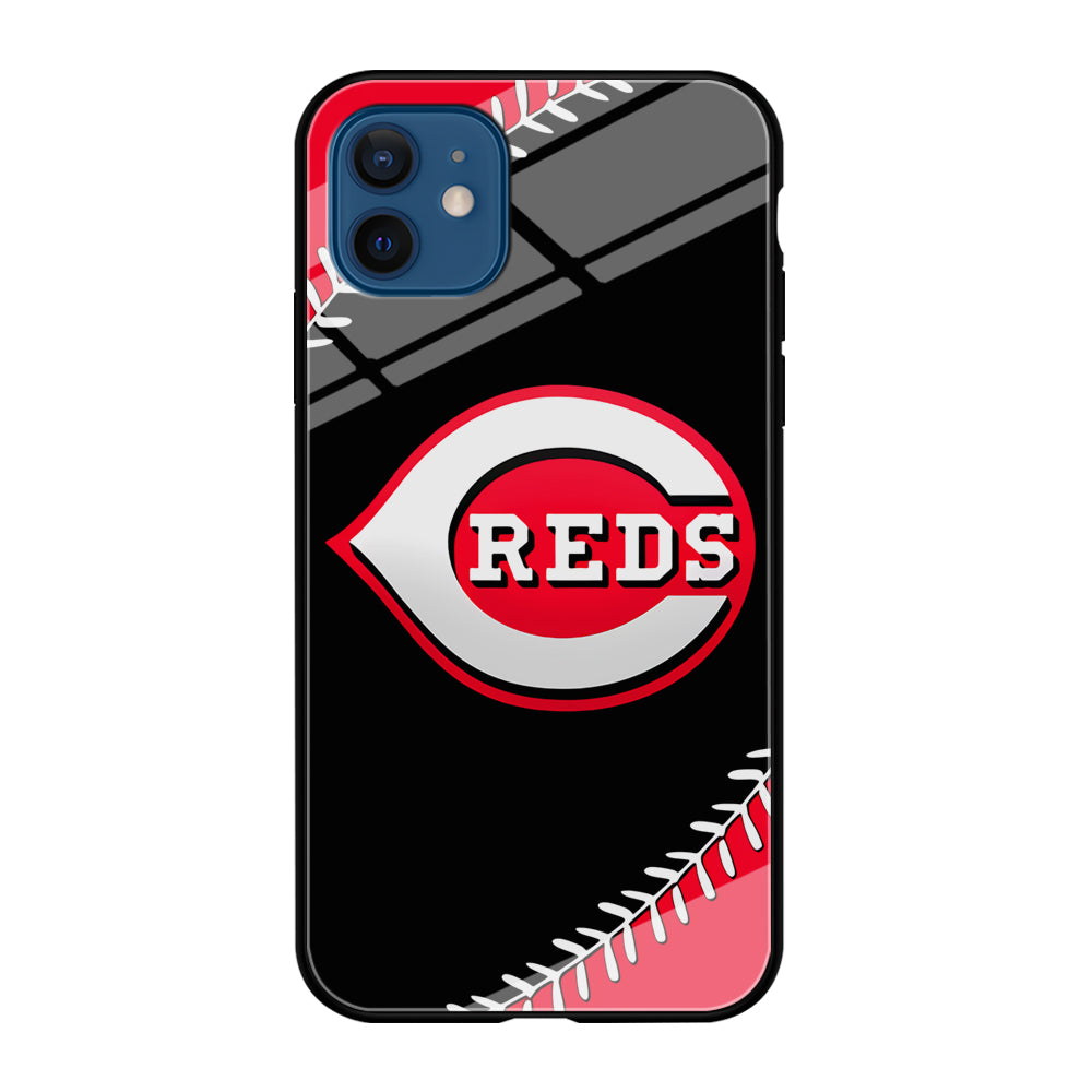 Baseball Cincinnati Reds MLB 002 iPhone 12 Case-Phone Case-Tempered Glass Case-Altracase
