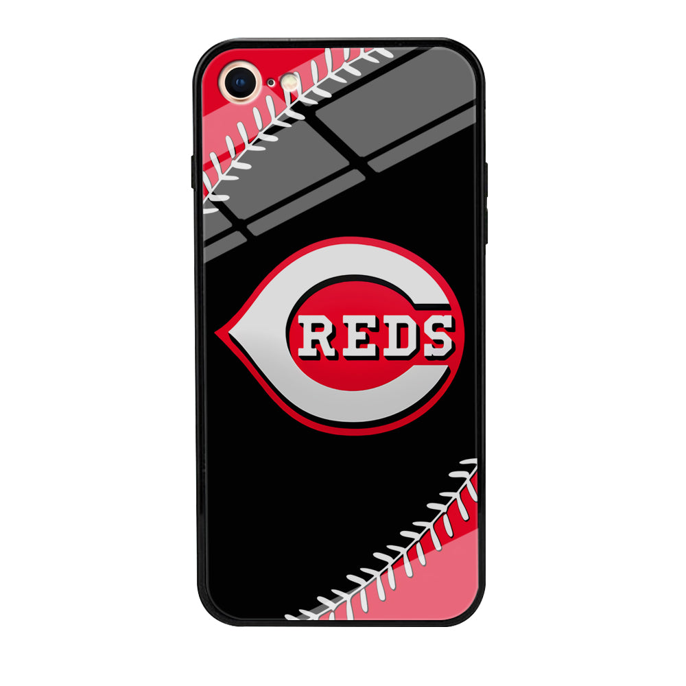 Baseball Cincinnati Reds MLB 002 iPhone SE 3 2022 Case-Phone Case-Tempered Glass Case-Altracase