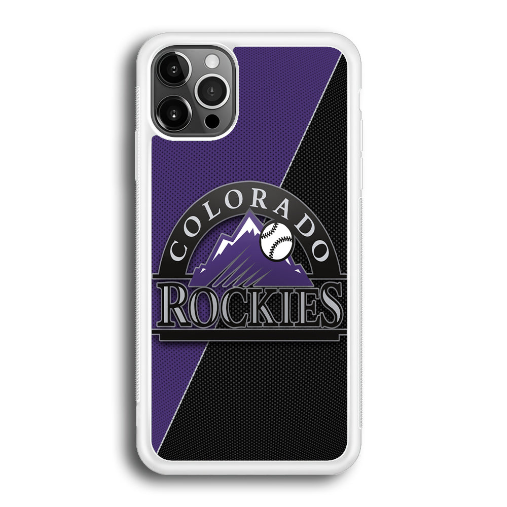 Baseball Colorado Rockies MLB 001 iPhone 12 Pro Case-Phone Case-Rubber White (2D Case)-Altracase