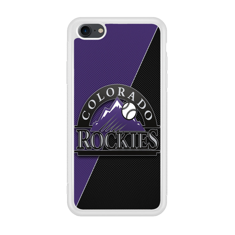 Baseball Colorado Rockies MLB 001 iPhone 7 Case-Phone Case-Rubber White (2D Case)-Altracase
