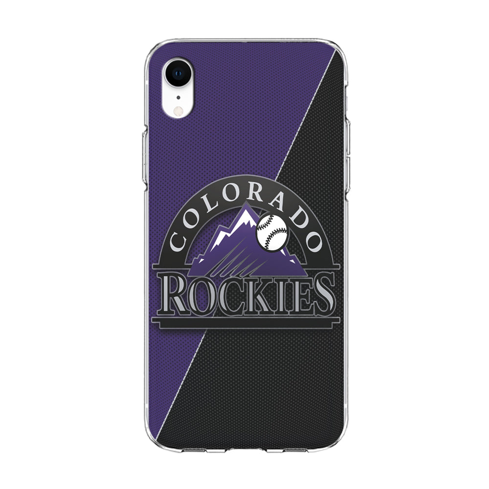 Baseball Colorado Rockies MLB 001 iPhone XR Case-Phone Case-Clear Soft Case-Altracase