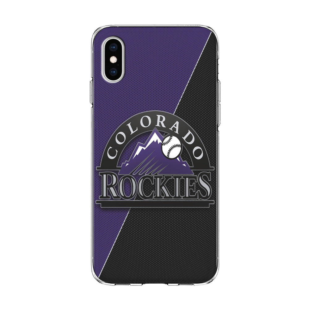 Baseball Colorado Rockies MLB 001 iPhone Xs Case-Phone Case-Clear Soft Case-Altracase