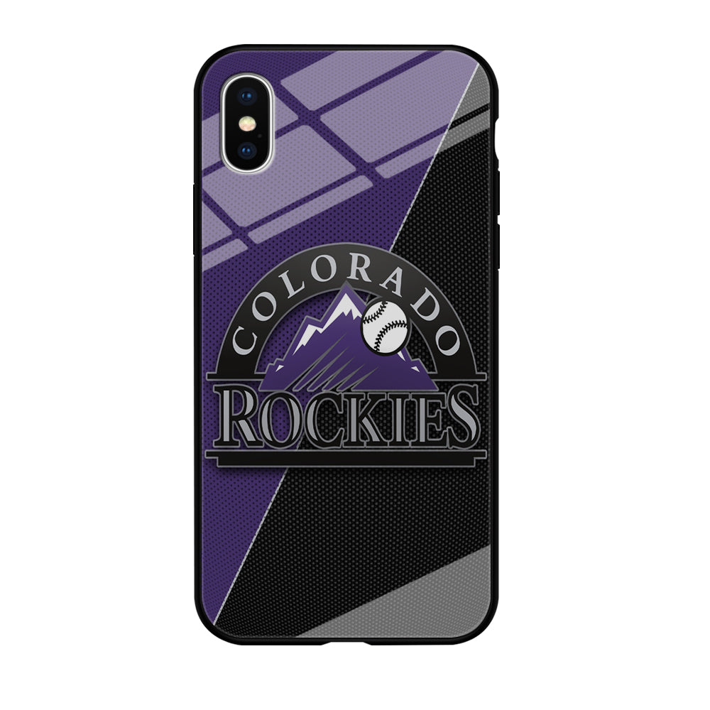 Baseball Colorado Rockies MLB 001 iPhone Xs Case-Phone Case-Tempered Glass Case-Altracase