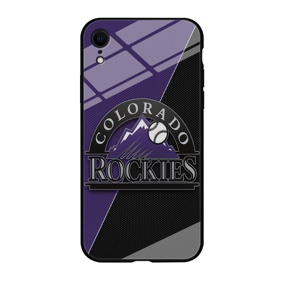 Baseball Colorado Rockies MLB 001 iPhone XR Case-Phone Case-Tempered Glass Case-Altracase