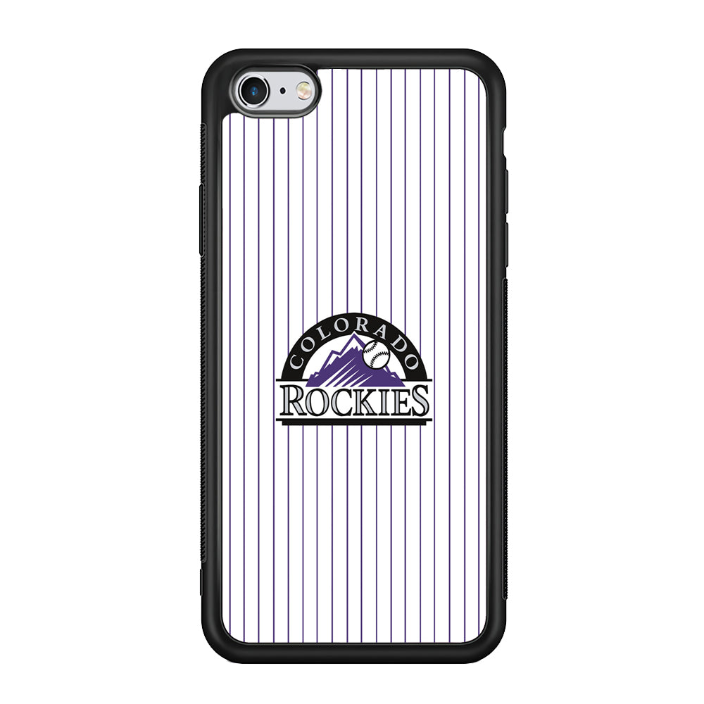 Baseball Colorado Rockies MLB 002 iPhone 6 Plus | 6s Plus Case-Phone Case-Rubber Black (2D Case)-Altracase
