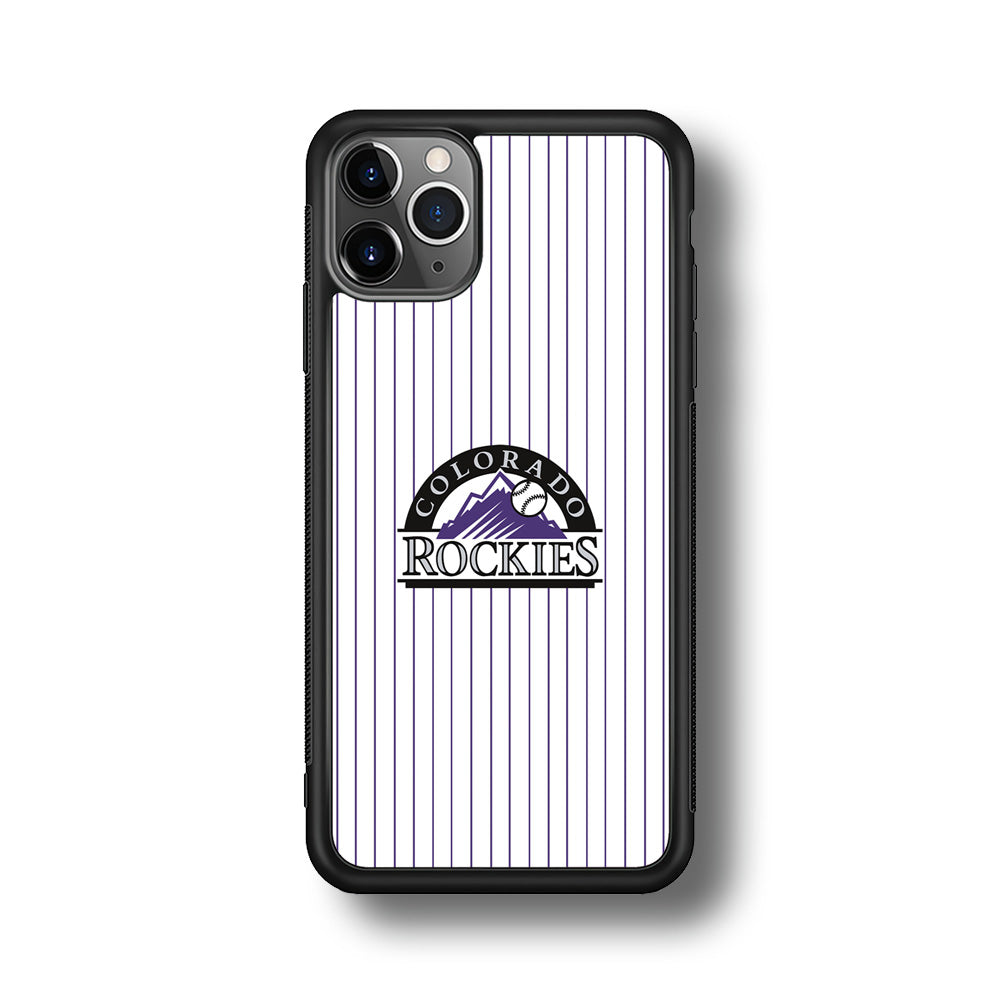 Baseball Colorado Rockies MLB 002 iPhone 11 Pro Case-Phone Case-Rubber Black (2D Case)-Altracase