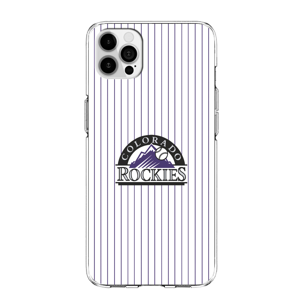 Baseball Colorado Rockies MLB 002 iPhone 12 Pro Max Case-Phone Case-Clear Soft Case-Altracase