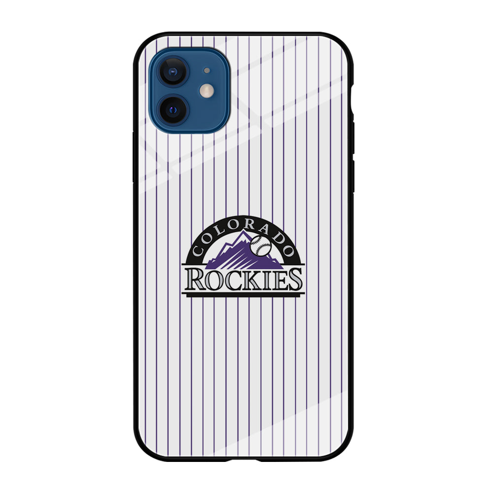 Baseball Colorado Rockies MLB 002 iPhone 12 Case-Phone Case-Tempered Glass Case-Altracase