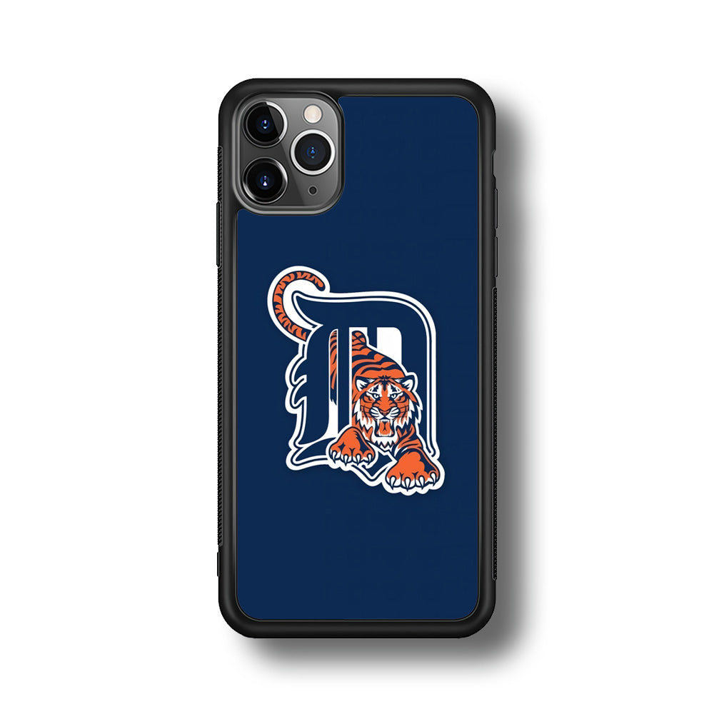 Baseball Detroit Tigers MLB 001 iPhone 11 Pro Case-Phone Case-Rubber Black (2D Case)-Altracase