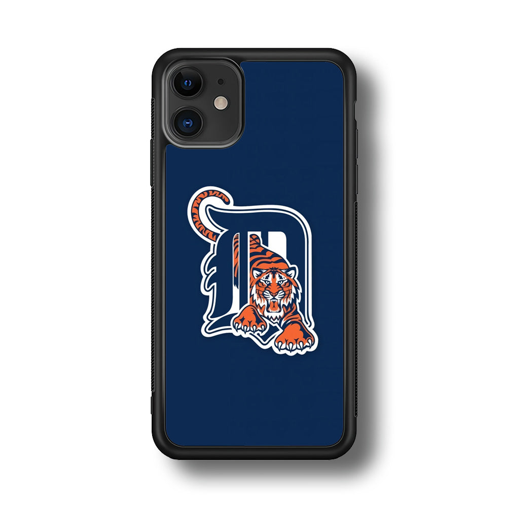 Baseball Detroit Tigers MLB 001 iPhone 11 Case-Phone Case-Rubber Black (2D Case)-Altracase
