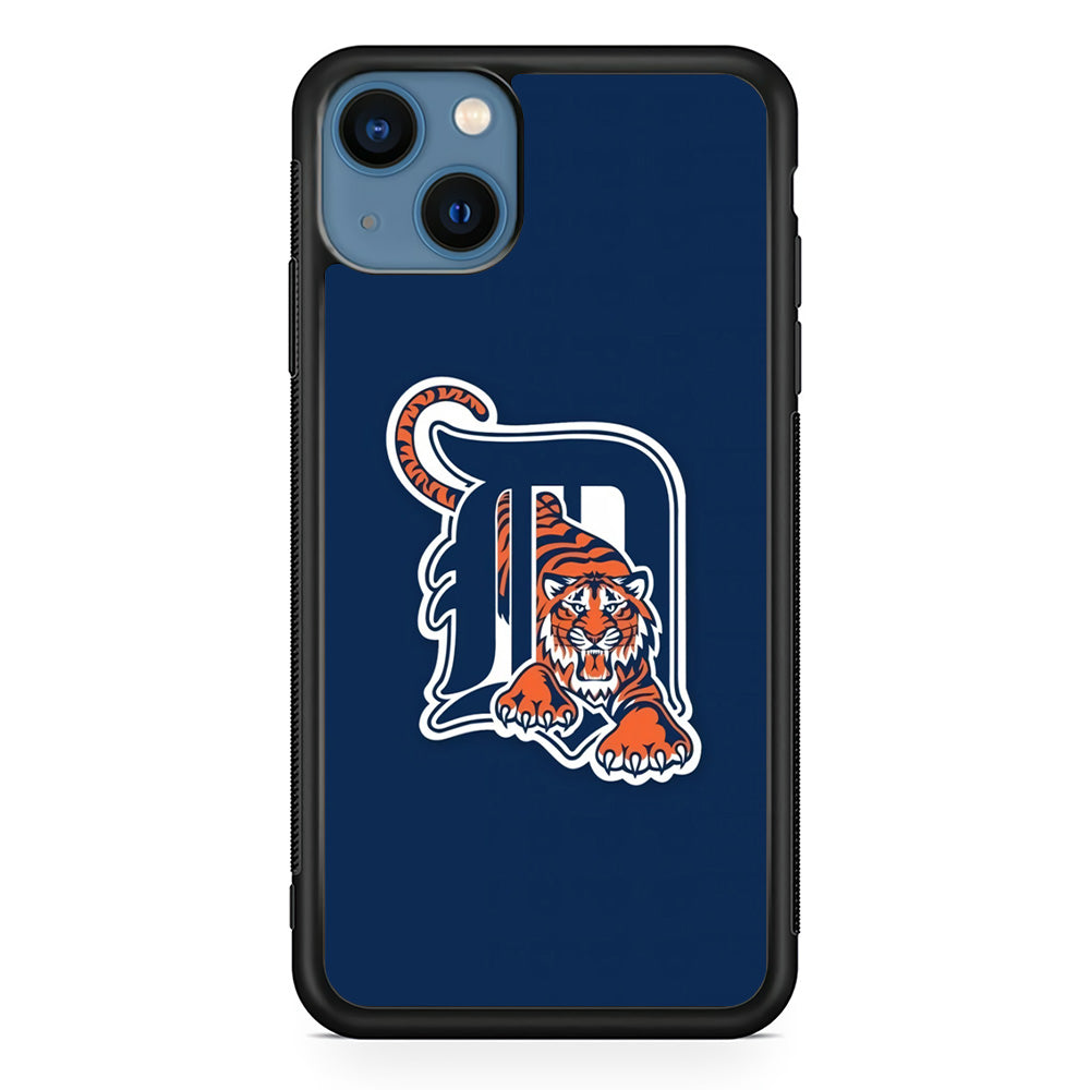 Baseball Detroit Tigers MLB 001 iPhone 13 Case-Phone Case-Rubber Black (2D Case)-Altracase