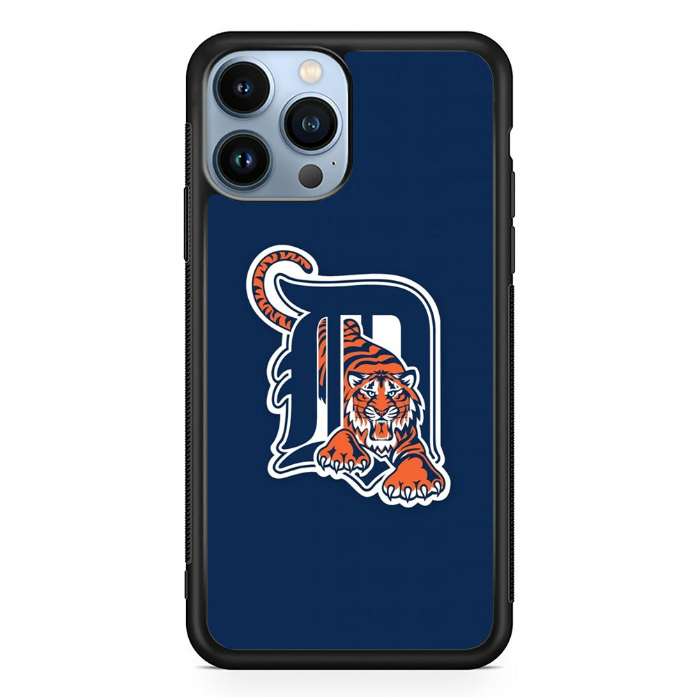 Baseball Detroit Tigers MLB 001 iPhone 15 Pro Case-Phone Case-Rubber Black (2D Case)-Altracase