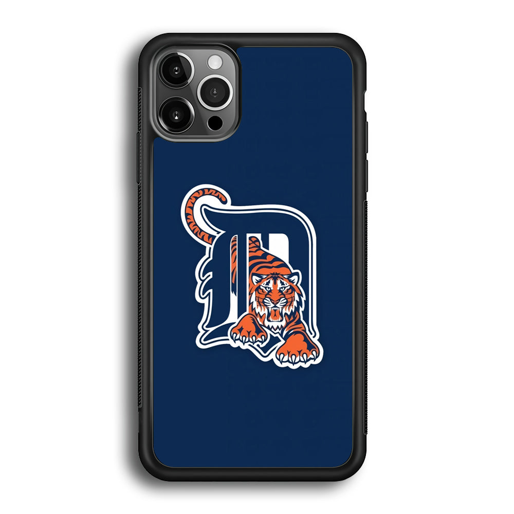 Baseball Detroit Tigers MLB 001 iPhone 12 Pro Case-Phone Case-Rubber Black (2D Case)-Altracase