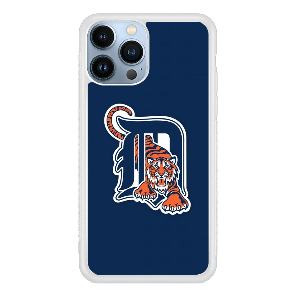 Baseball Detroit Tigers MLB 001 iPhone 15 Pro Case-Phone Case-Rubber White (2D Case)-Altracase