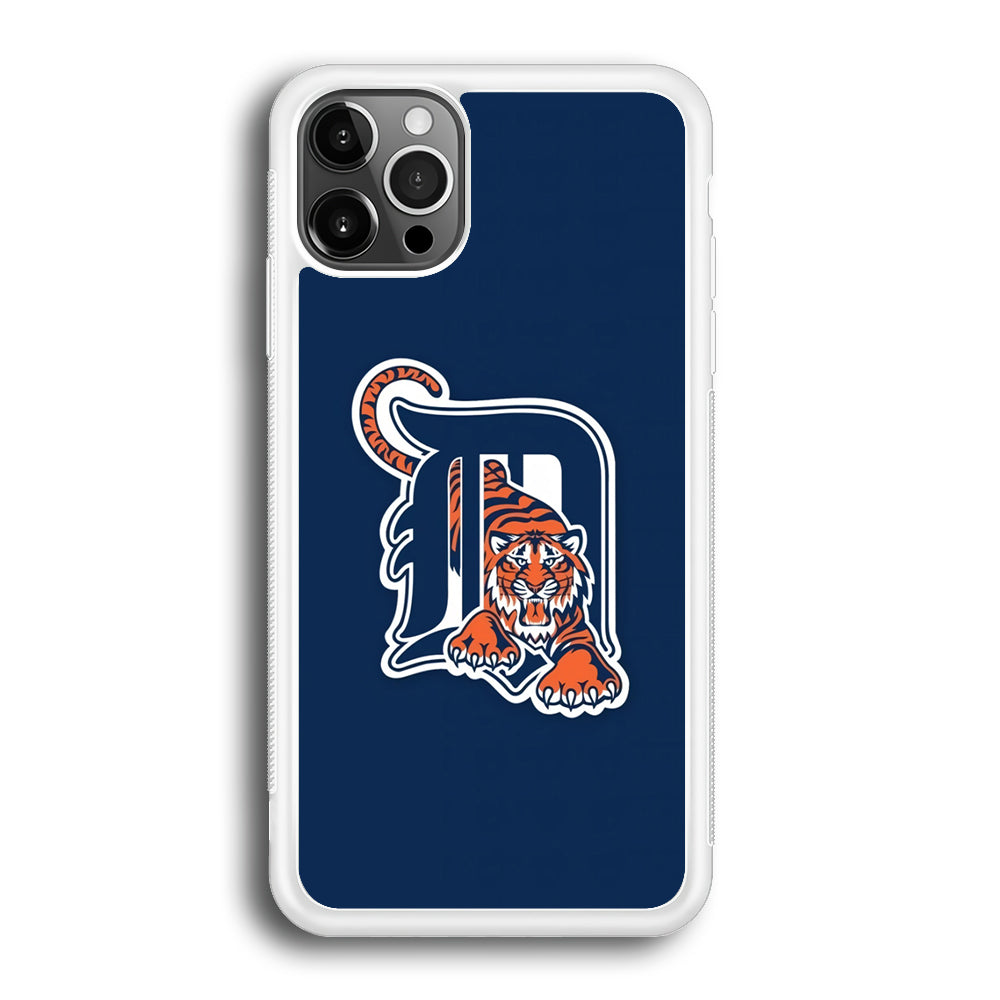 Baseball Detroit Tigers MLB 001 iPhone 12 Pro Case-Phone Case-Rubber White (2D Case)-Altracase