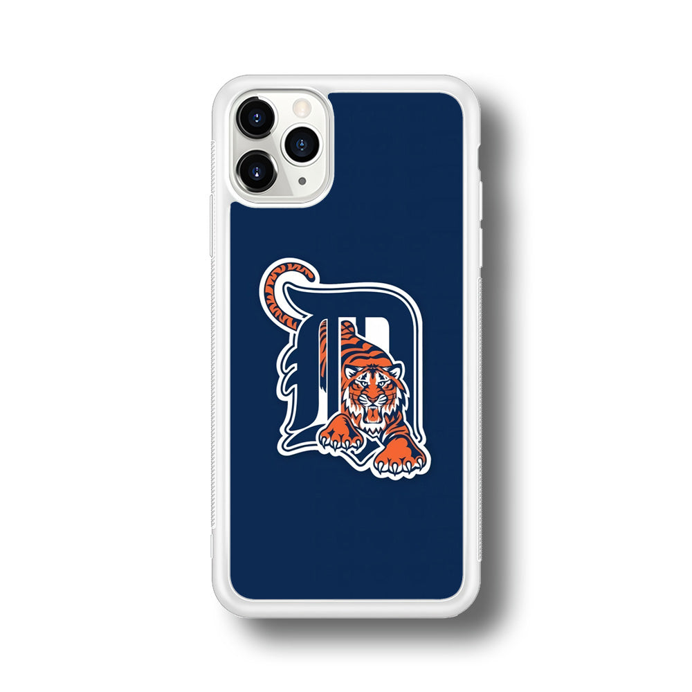 Baseball Detroit Tigers MLB 001 iPhone 11 Pro Case-Phone Case-Rubber White (2D Case)-Altracase