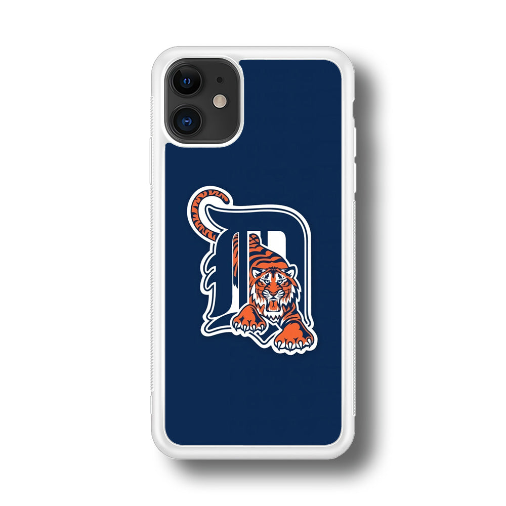 Baseball Detroit Tigers MLB 001 iPhone 11 Case-Phone Case-Rubber White (2D Case)-Altracase