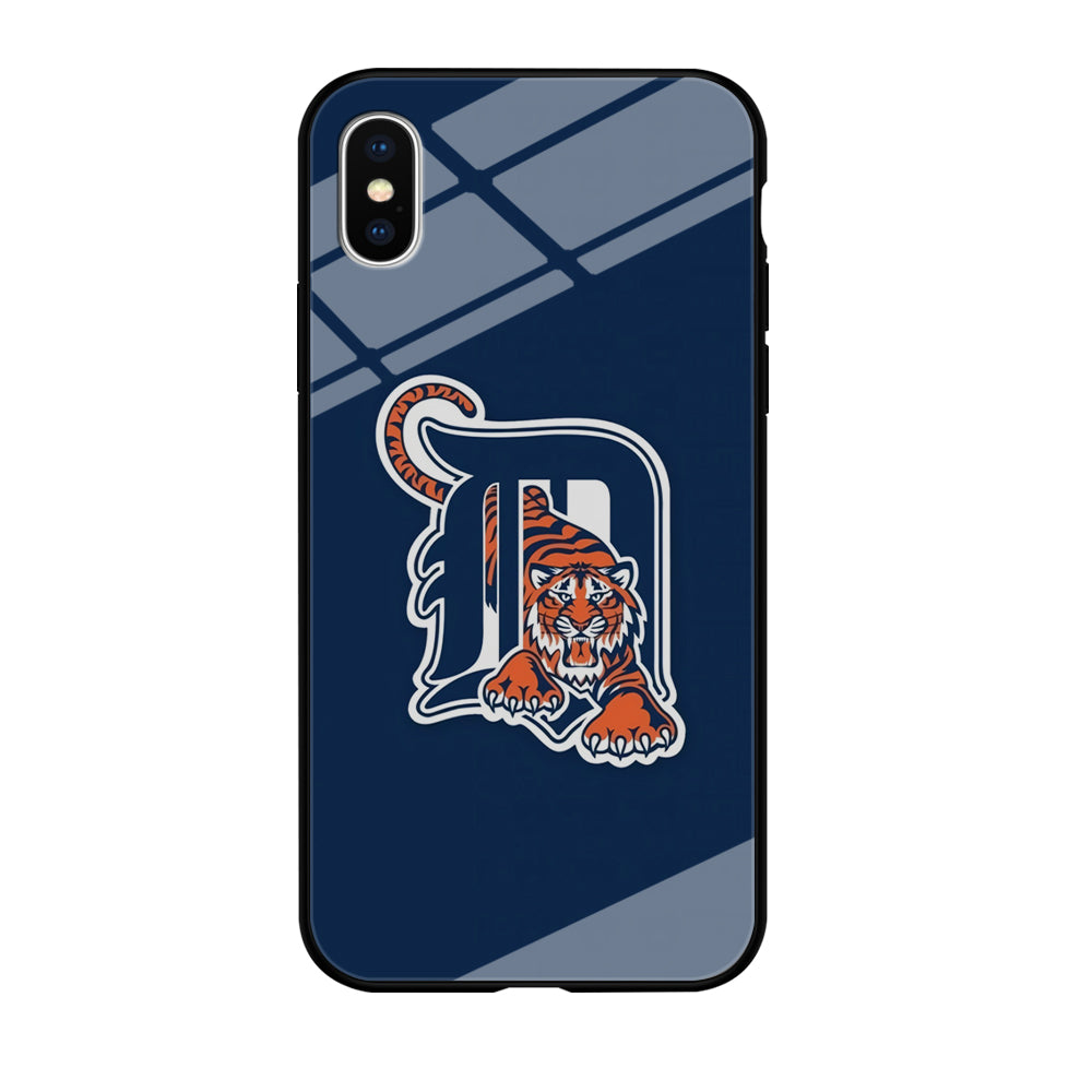 Baseball Detroit Tigers MLB 001 iPhone X Case-Phone Case-Tempered Glass Case-Altracase