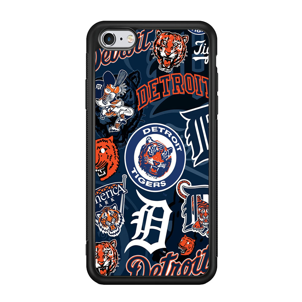 Baseball Detroit Tigers MLB 002 iPhone 6 Plus | 6s Plus Case-Phone Case-Rubber Black (2D Case)-Altracase