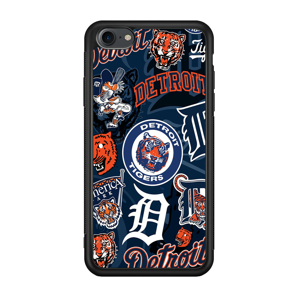 Baseball Detroit Tigers MLB 002 iPhone 7 Case-Phone Case-Rubber Black (2D Case)-Altracase
