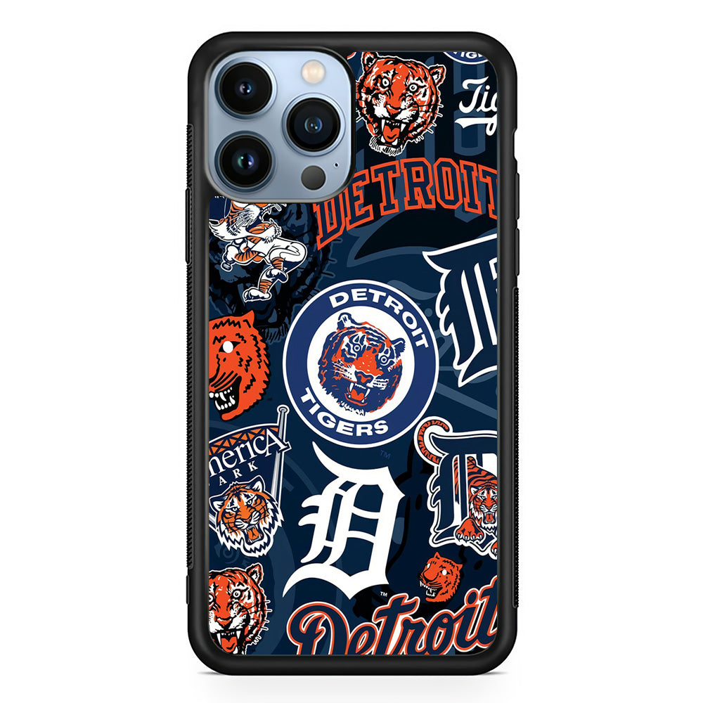 Baseball Detroit Tigers MLB 002 iPhone 15 Pro Case-Phone Case-Rubber Black (2D Case)-Altracase