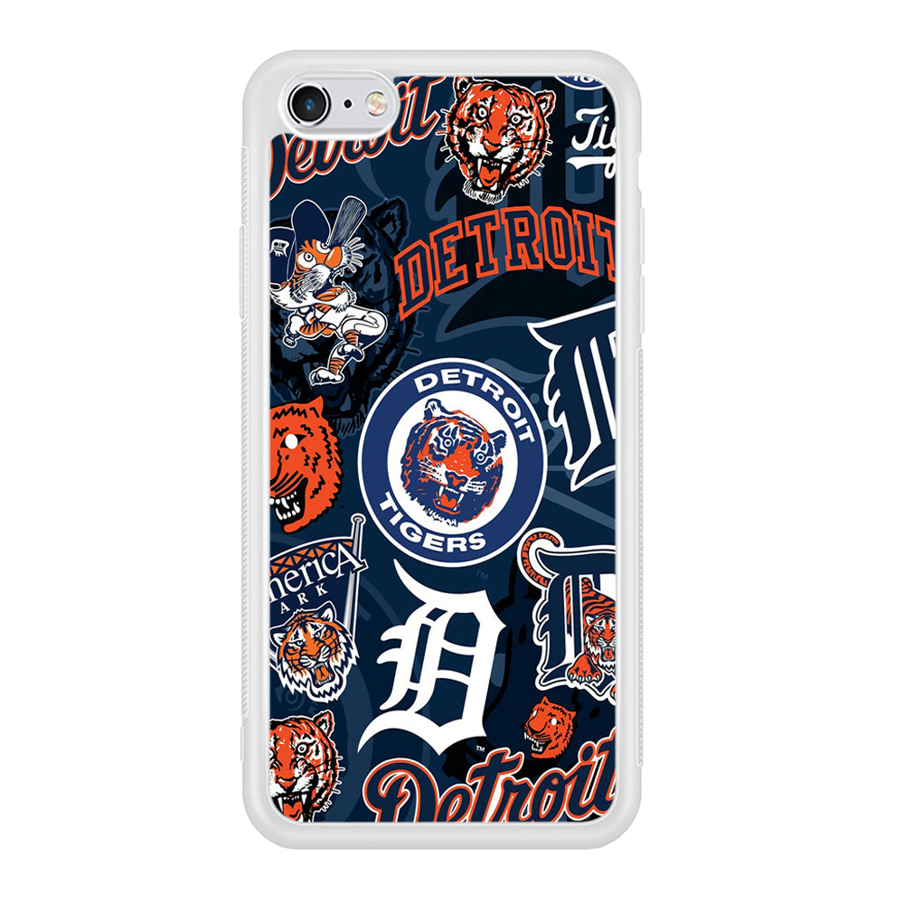 Baseball Detroit Tigers MLB 002 iPhone 6 Plus | 6s Plus Case-Phone Case-Rubber White (2D Case)-Altracase