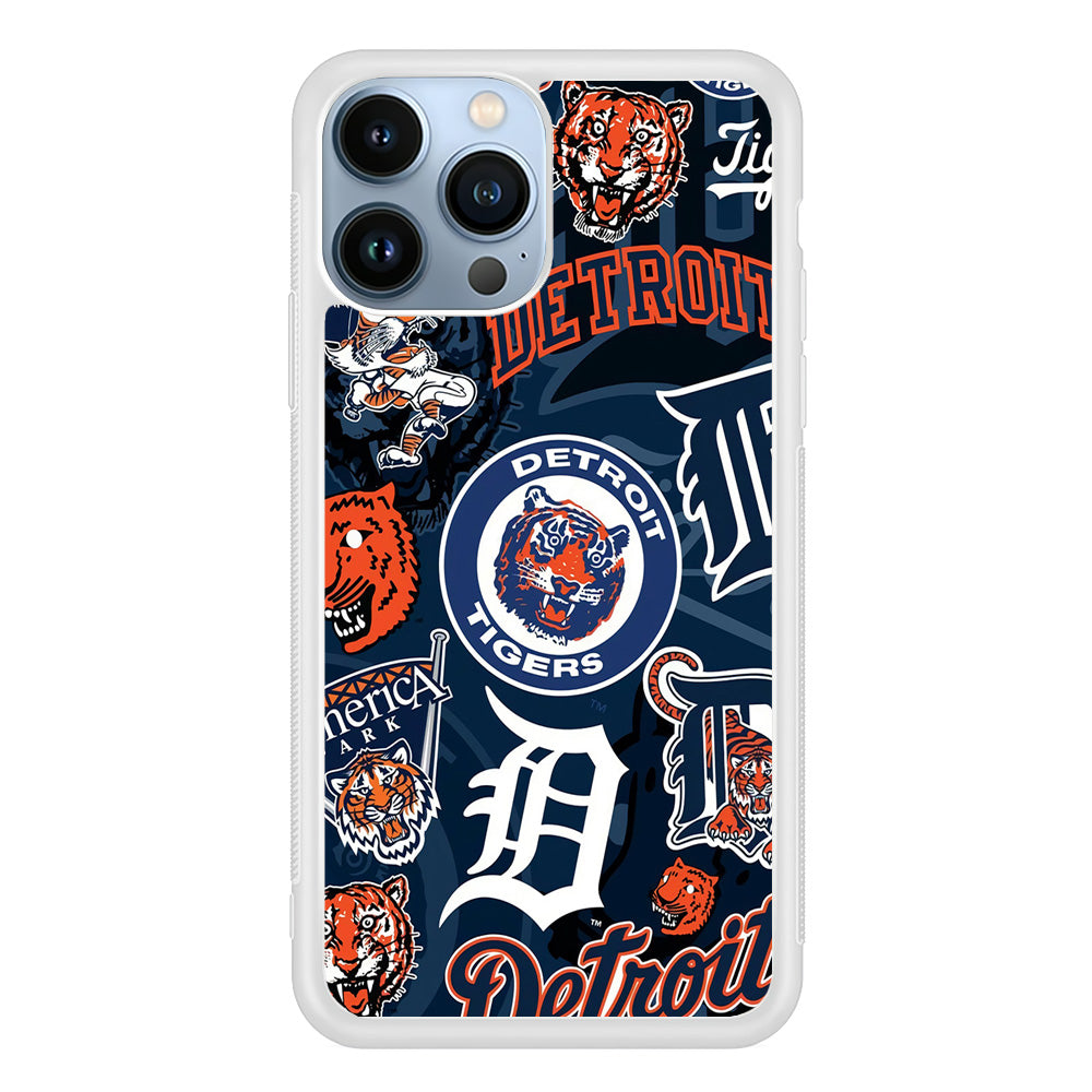 Baseball Detroit Tigers MLB 002 iPhone 15 Pro Case-Phone Case-Rubber White (2D Case)-Altracase