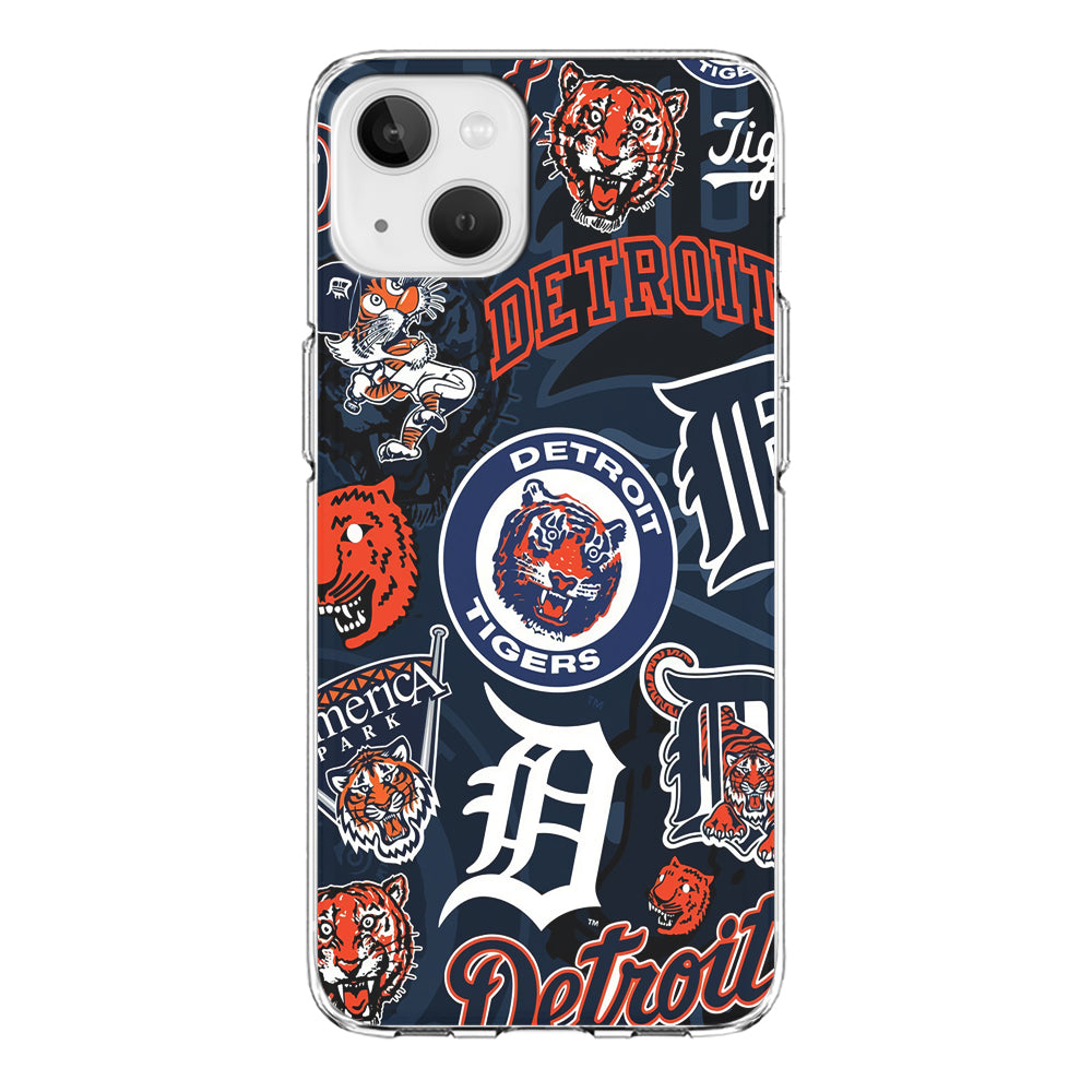 Baseball Detroit Tigers MLB 002 iPhone 13 Mini Case-Phone Case-Clear Soft Case-Altracase