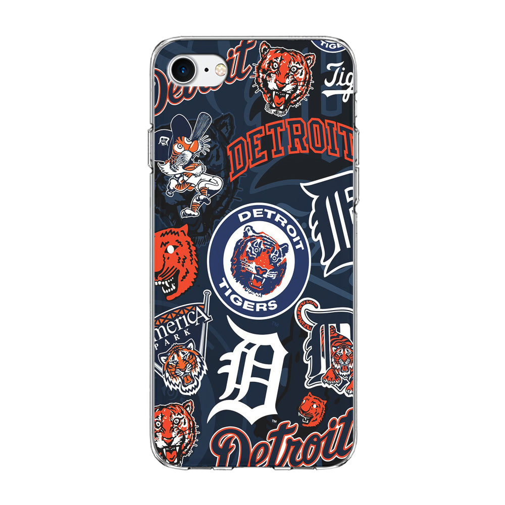 Baseball Detroit Tigers MLB 002 iPhone SE 3 2022 Case-Phone Case-Clear Soft Case-Altracase