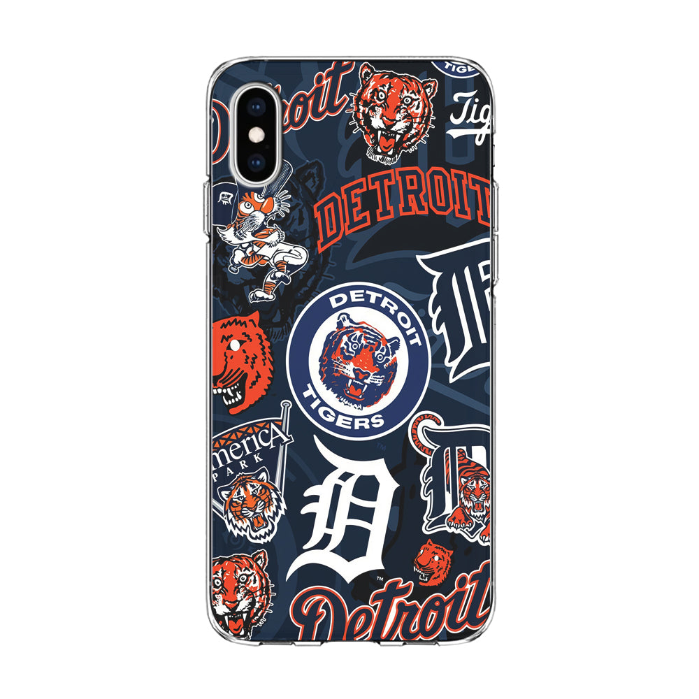 Baseball Detroit Tigers MLB 002 iPhone Xs Case-Phone Case-Clear Soft Case-Altracase