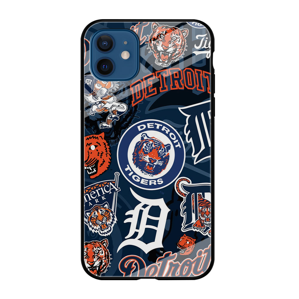 Baseball Detroit Tigers MLB 002 iPhone 12 Case-Phone Case-Tempered Glass Case-Altracase