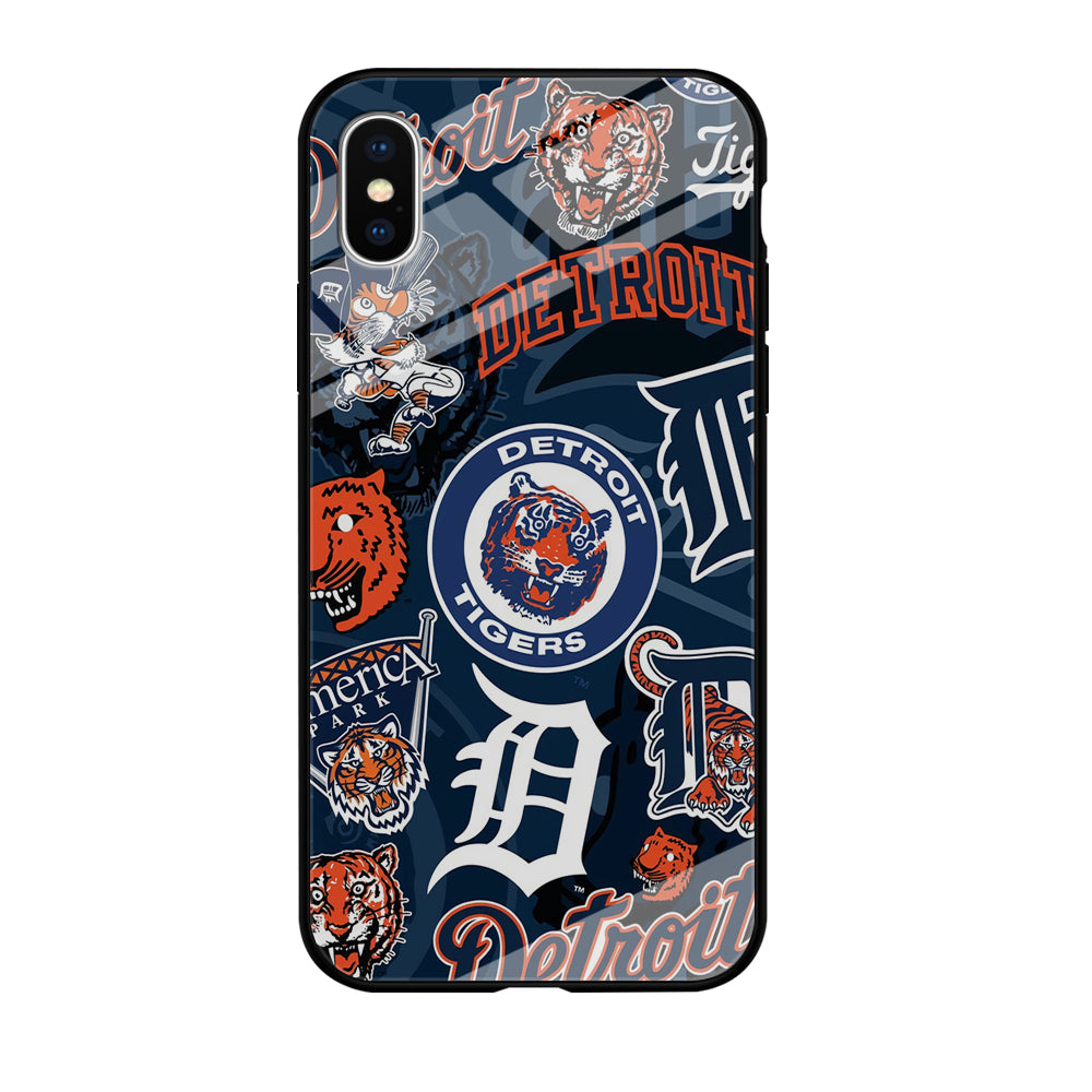 Baseball Detroit Tigers MLB 002 iPhone Xs Case-Phone Case-Tempered Glass Case-Altracase