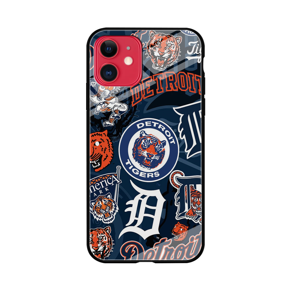 Baseball Detroit Tigers MLB 002 iPhone 11 Case-Phone Case-Tempered Glass Case-Altracase