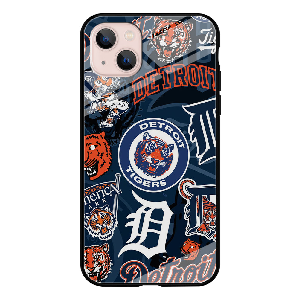Baseball Detroit Tigers MLB 002 iPhone 13 Case-Phone Case-Tempered Glass Case-Altracase