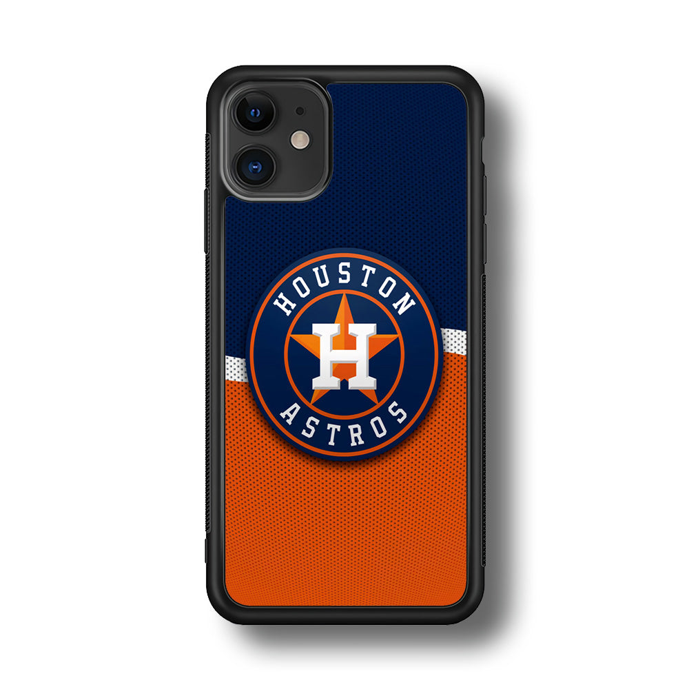 Baseball Houston Astros MLB 001 iPhone 11 Case-Phone Case-Rubber Black (2D Case)-Altracase