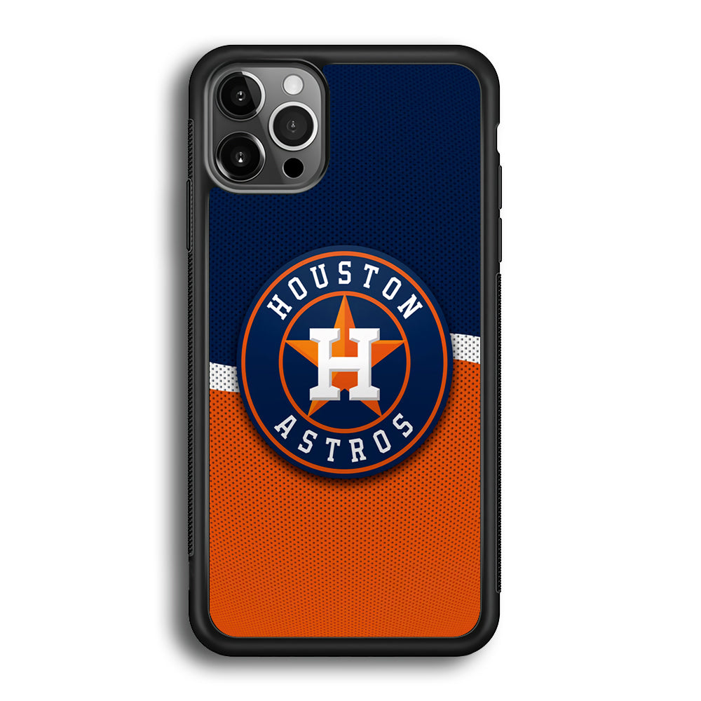 Baseball Houston Astros MLB 001 iPhone 12 Pro Case-Phone Case-Rubber Black (2D Case)-Altracase