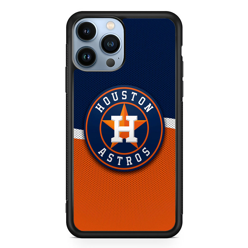 Baseball Houston Astros MLB 001 iPhone 15 Pro Case-Phone Case-Rubber Black (2D Case)-Altracase