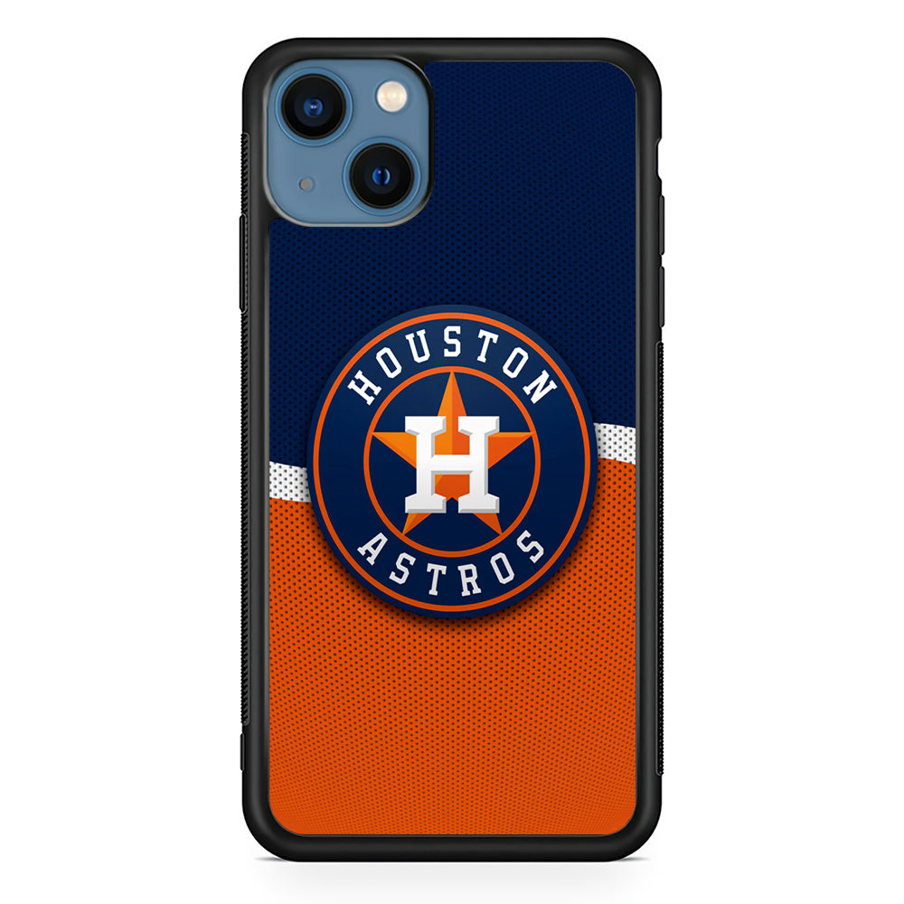 Baseball Houston Astros MLB 001 iPhone 13 Case-Phone Case-Rubber Black (2D Case)-Altracase