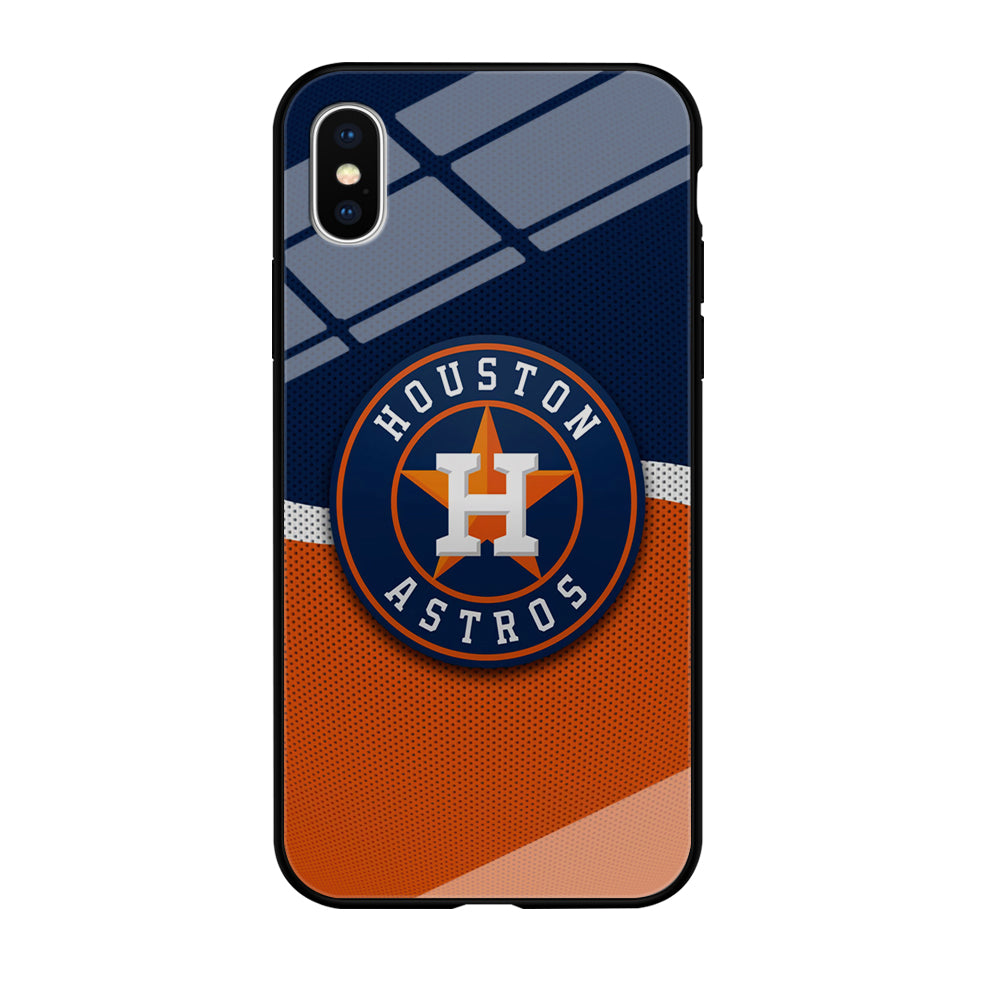 Baseball Houston Astros MLB 001 iPhone Xs Case-Phone Case-Tempered Glass Case-Altracase