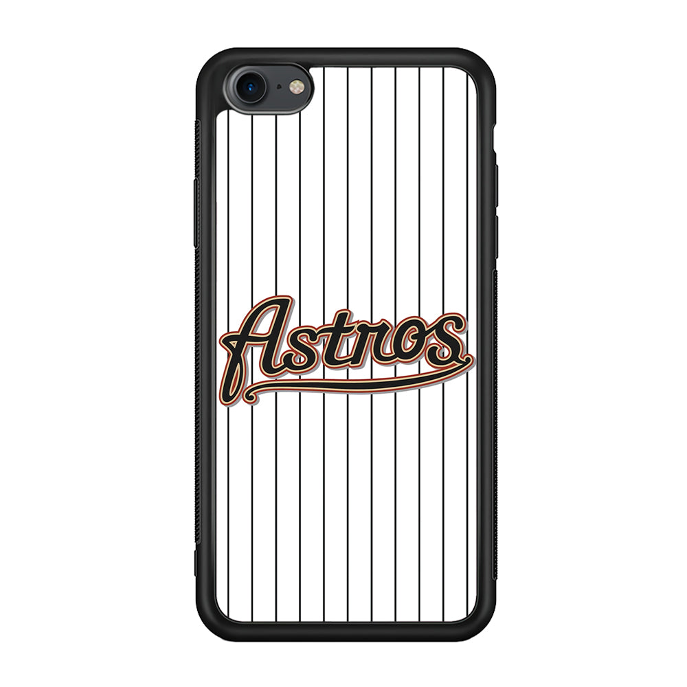 Baseball Houston Astros MLB 002 iPhone 7 Case-Phone Case-Rubber Black (2D Case)-Altracase