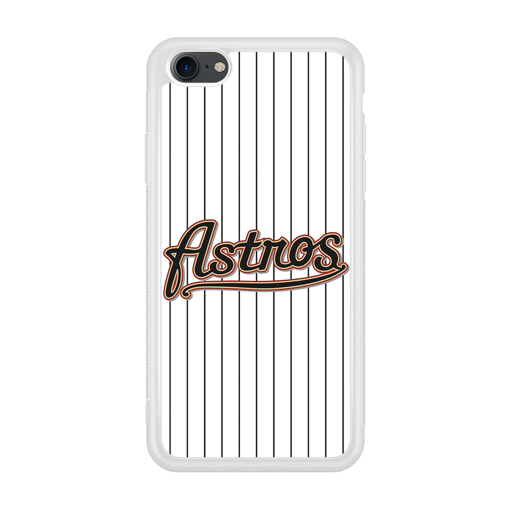 Baseball Houston Astros MLB 002 iPhone 7 Case-Phone Case-Rubber White (2D Case)-Altracase
