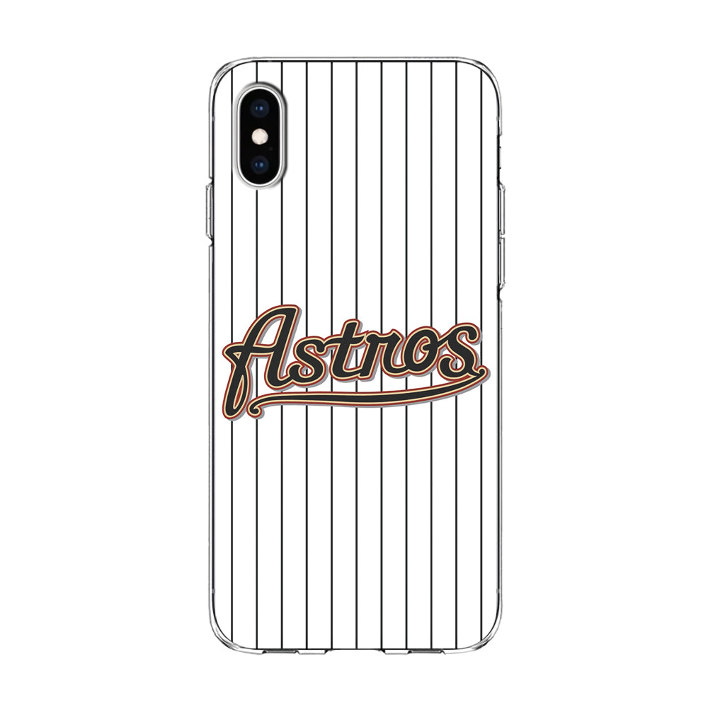 Baseball Houston Astros MLB 002 iPhone Xs Case-Phone Case-Clear Soft Case-Altracase