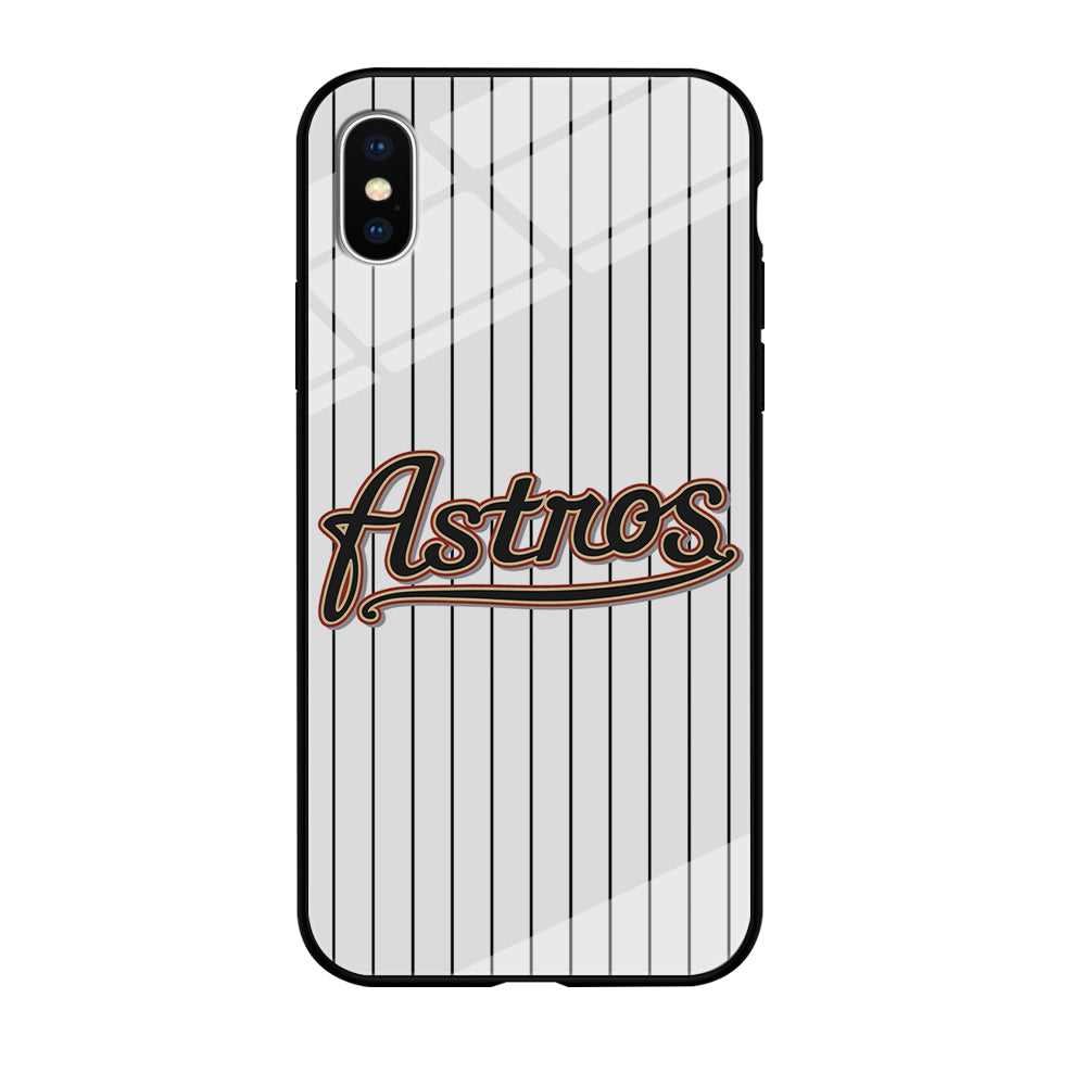 Baseball Houston Astros MLB 002 iPhone Xs Max Case-Phone Case-Tempered Glass Case-Altracase