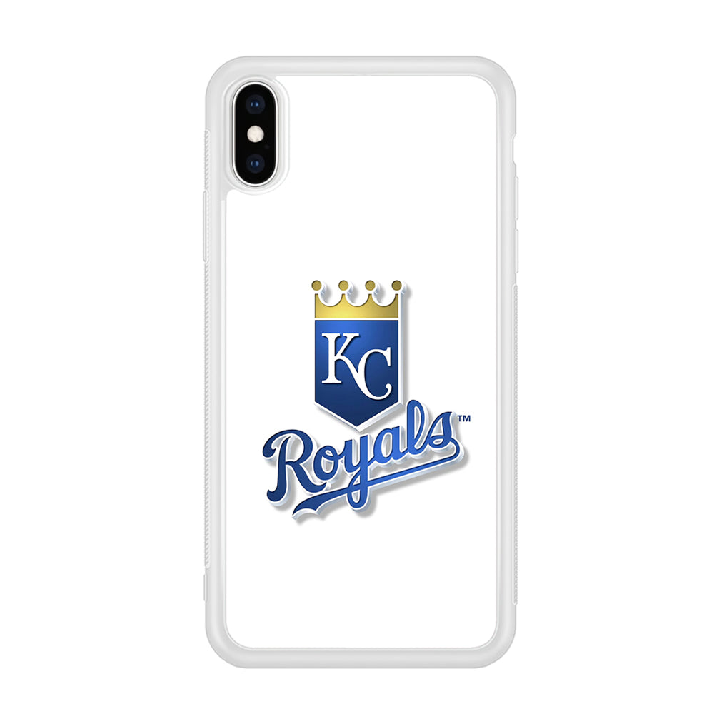 Baseball Kansas City Royals MLB 001 iPhone Xs Max Case-Phone Case-Rubber White (2D Case)-Altracase