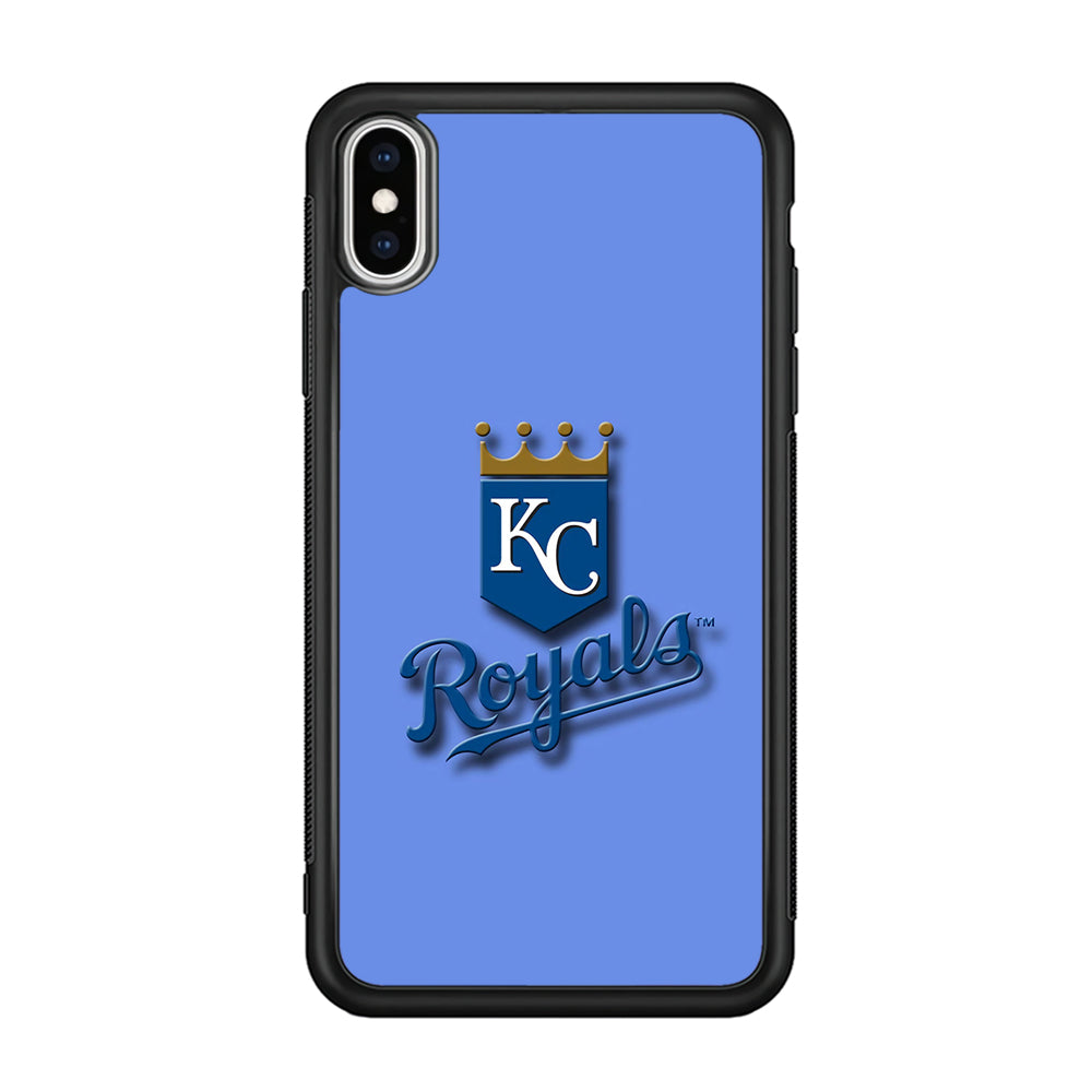 Baseball Kansas City Royals MLB 002 iPhone Xs Max Case-Phone Case-Rubber Black (2D Case)-Altracase